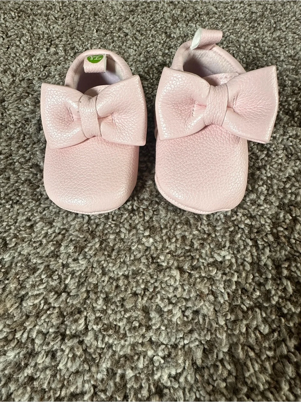 Soft Pink Bow Baby Walker Shoes by